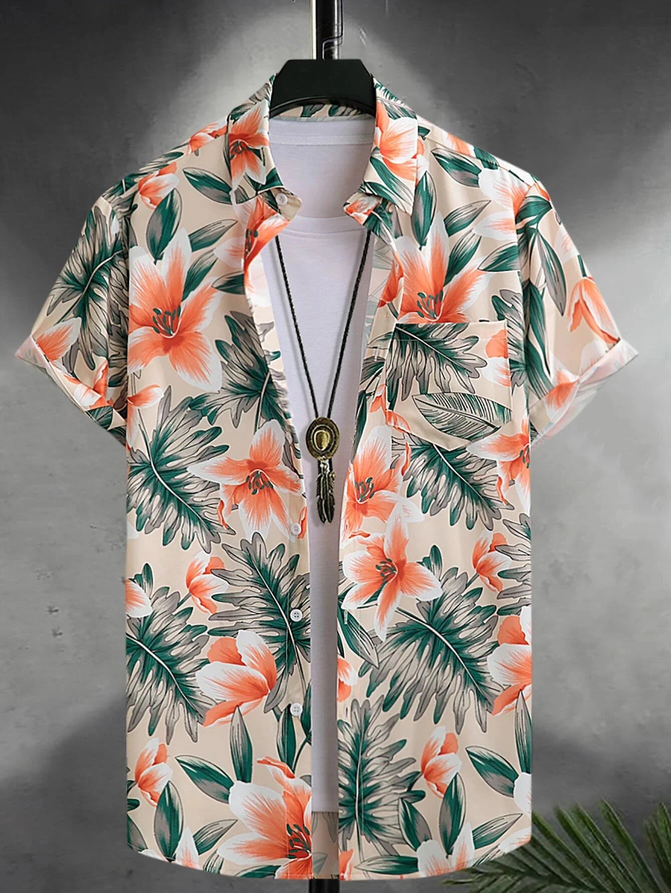 Chemise hawaïenne homme Lys Tropical