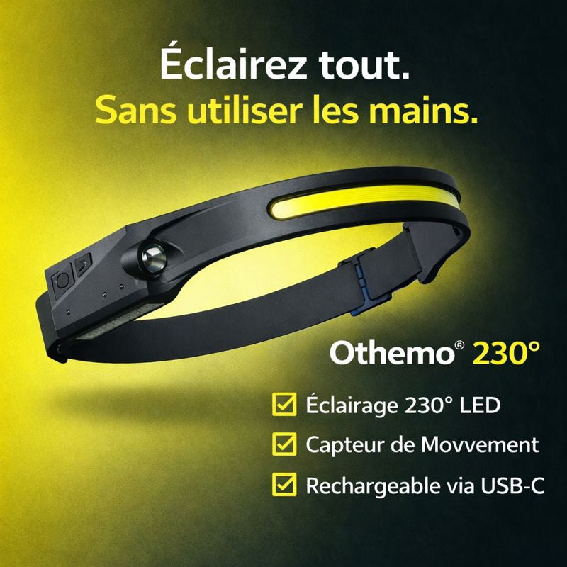 Othemo® 230° – Lampe frontale rechargeable avec capteur de mouvement