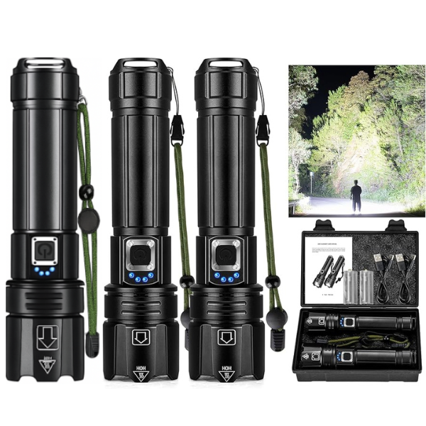 LumenX Pro™ - Lampe Torche Tactique – 20 000 Lumens