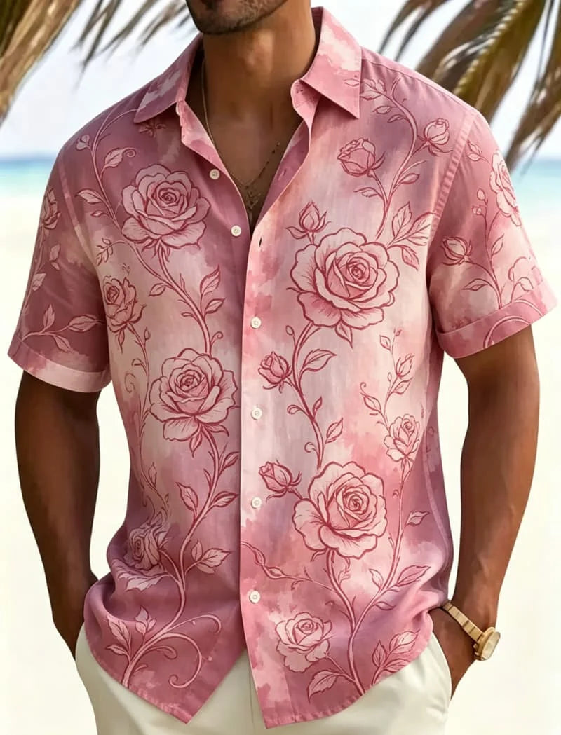 Chemise hawaïenne homme Fleur du Pacifique