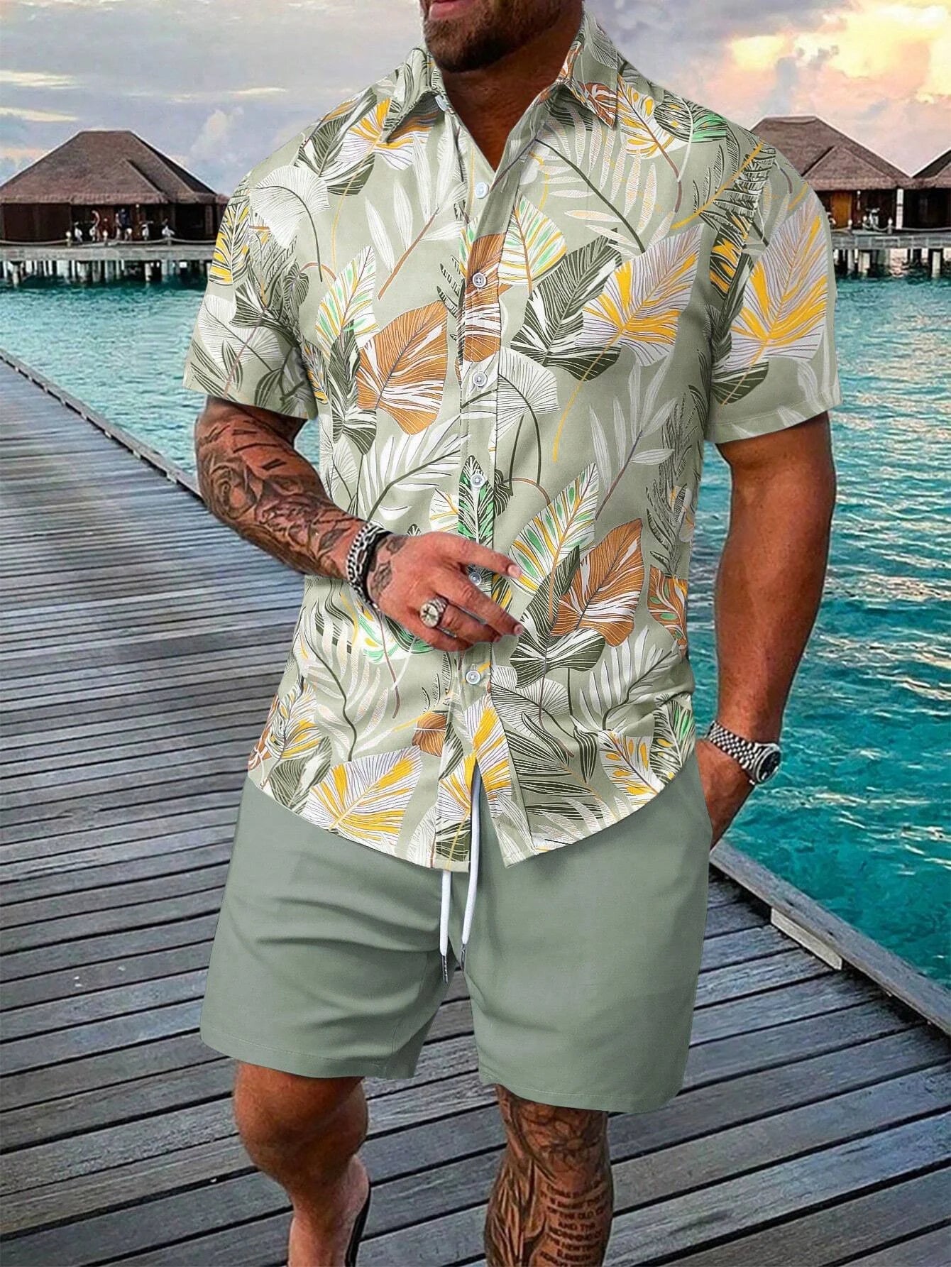 Chemise hawaïenne homme Soleil des Îles