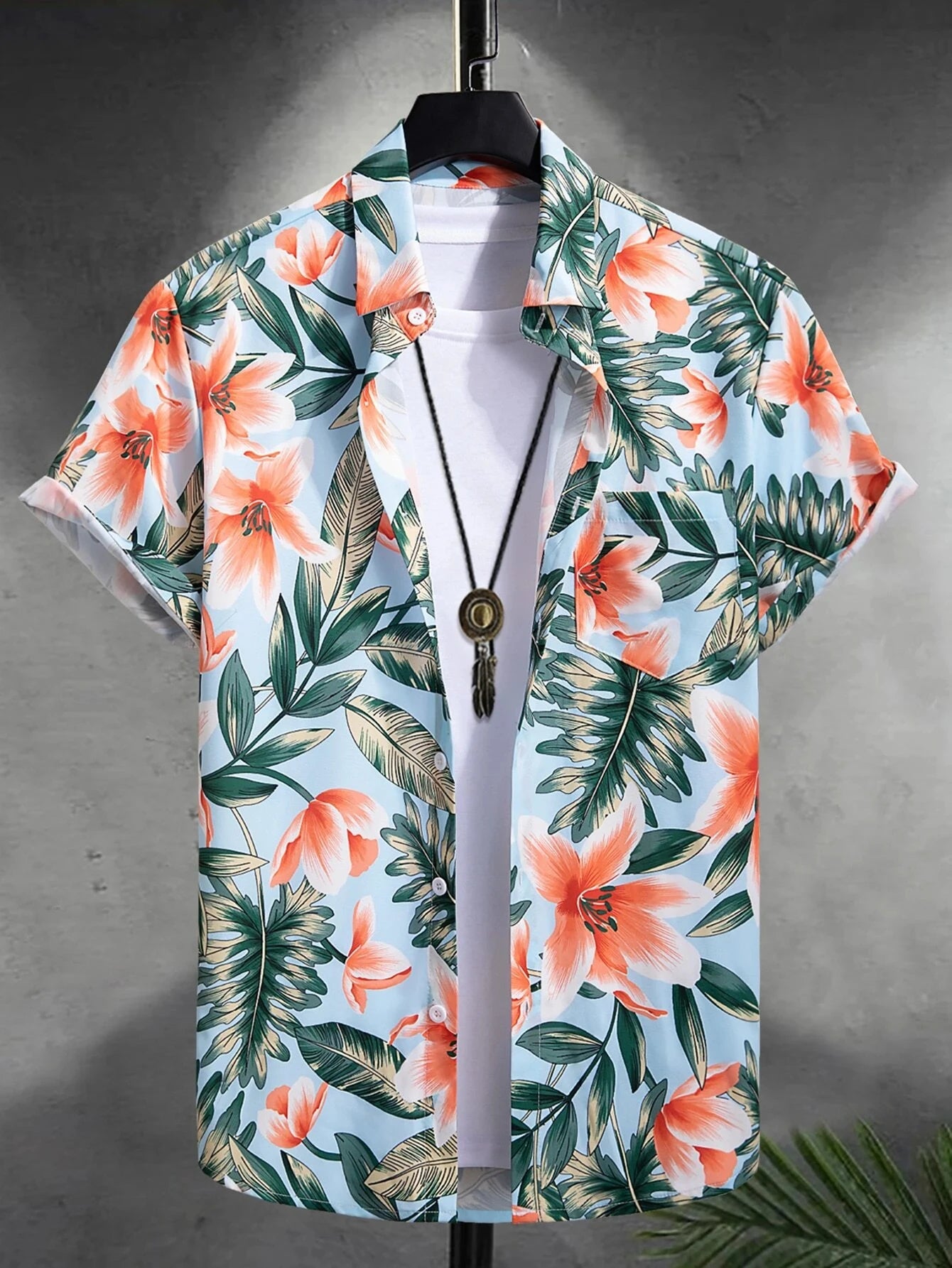 Chemise hawaïenne homme Lys Tropical