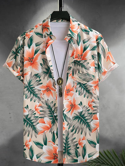Chemise hawaïenne homme Lys Tropical
