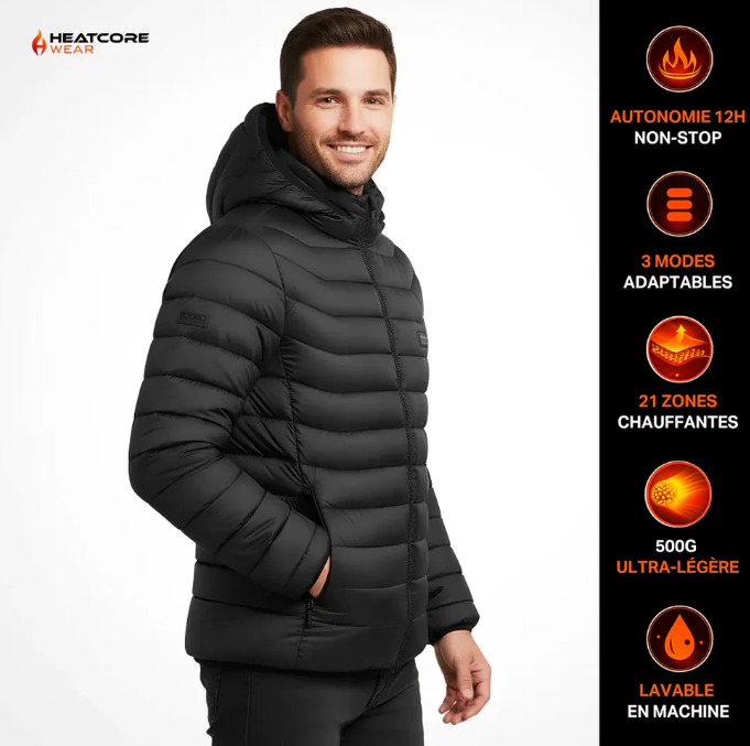 Heatcore Urban 2.0™ – Veste Chauffante Unisexe – Technologie ThermoWave™
