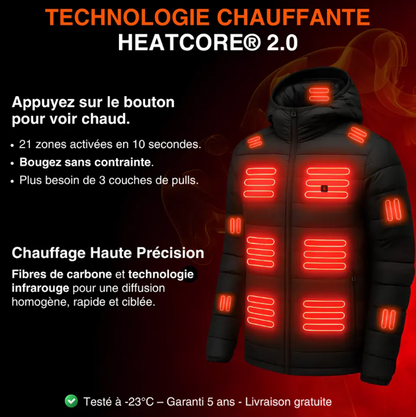 Heatcore Urban 2.0™ – Veste Chauffante Unisexe – Technologie ThermoWave™