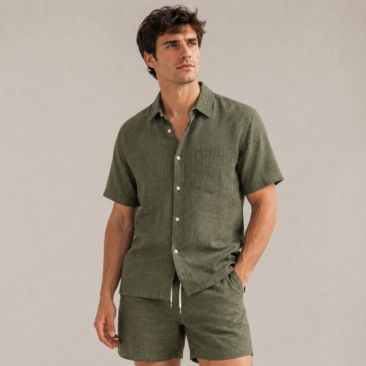 Ensemble en lin homme Terre Franche