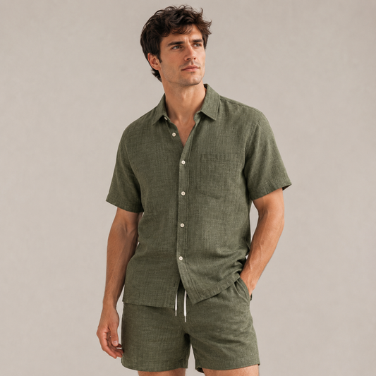 Ensemble en lin homme Terre Franche