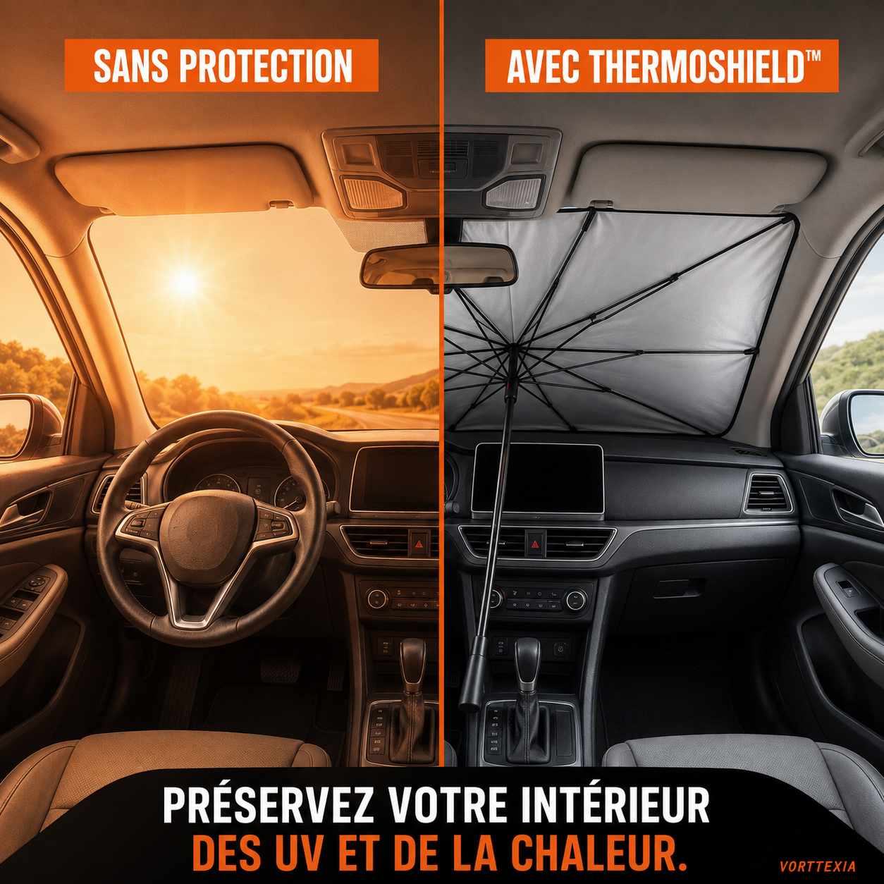 ThermoShield™ – Pare-Soleil Thermique pour Voiture