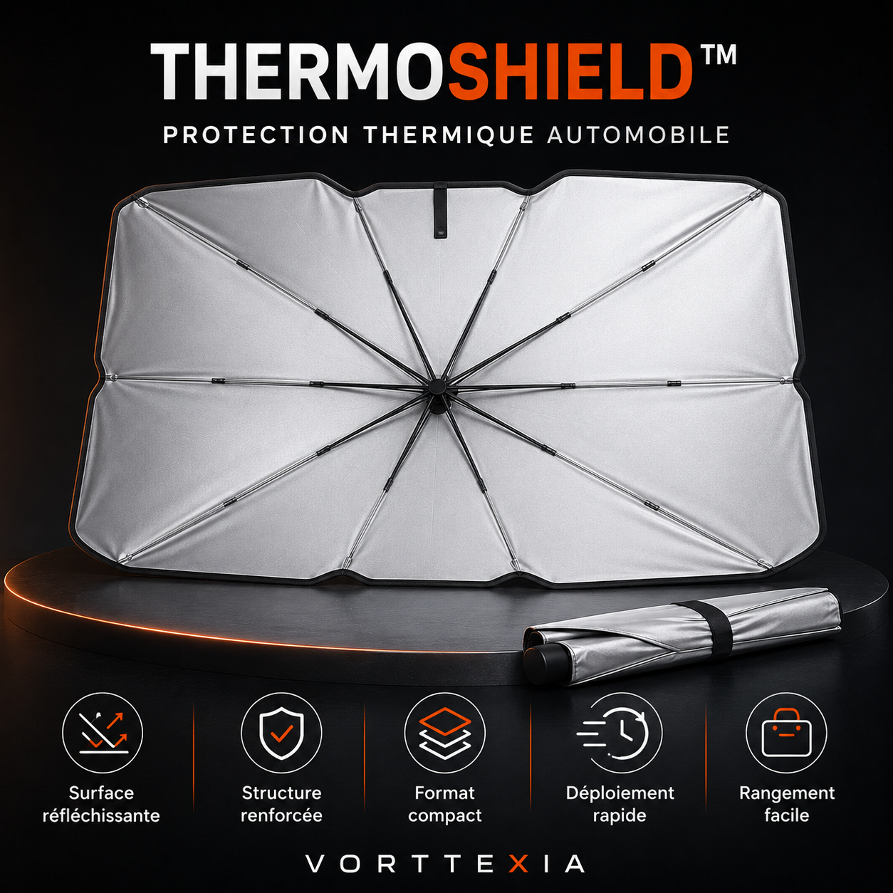 ThermoShield™ – Pare-Soleil Thermique pour Voiture