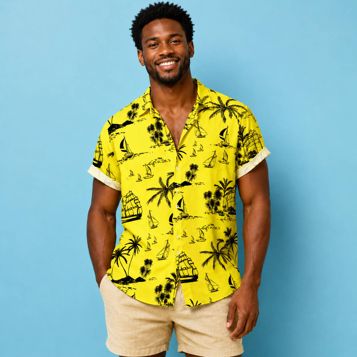 Chemise hawaïenne homme Voile du Sud