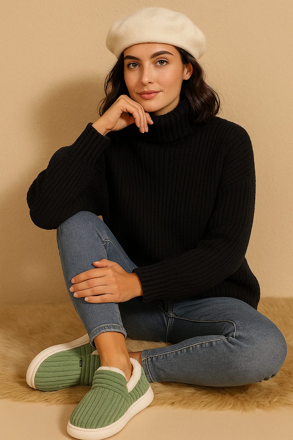 DouceMarche - Chausson d'Hiver Chic et Douillet