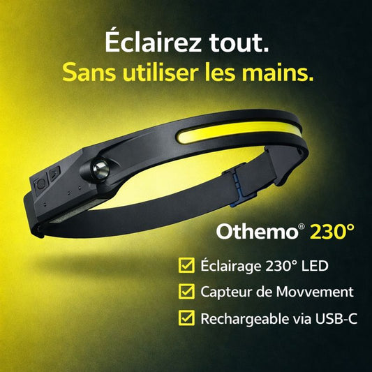 Othemo® 230° – Lampe frontale rechargeable avec capteur de mouvement