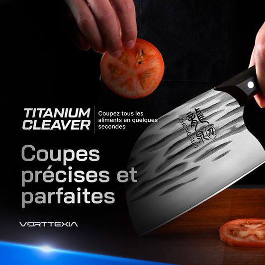 Titanium Cleaver - Couperet Professionnel forgé à la Main