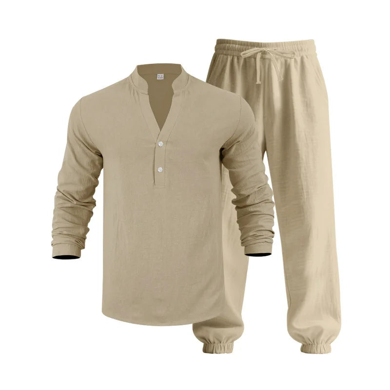 Ensemble en lin homme Blanc Éternel