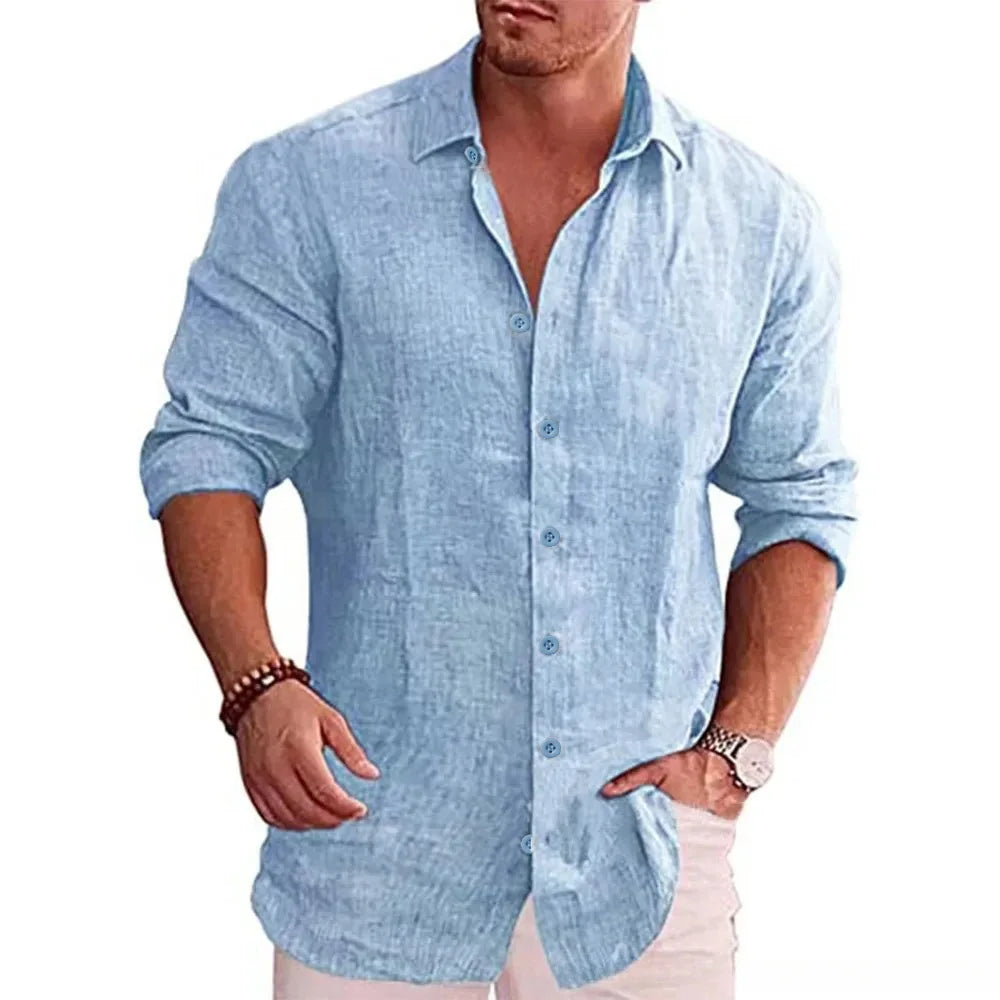 Chemise en lin homme Aurore Calme