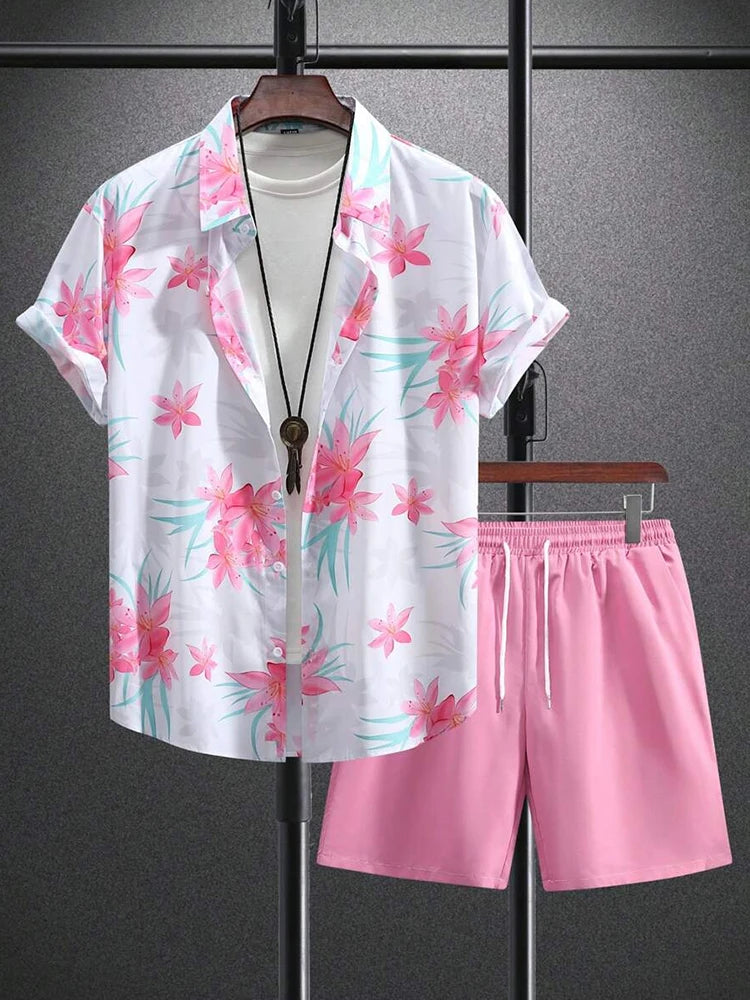 Ensemble hawaïen homme Fleur Douce