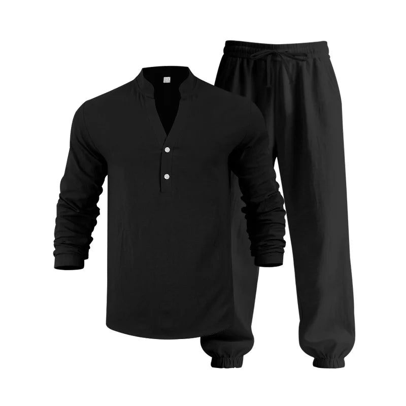 Ensemble en lin homme Blanc Éternel