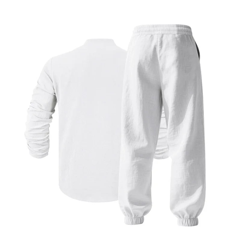 Ensemble en lin homme Blanc Éternel