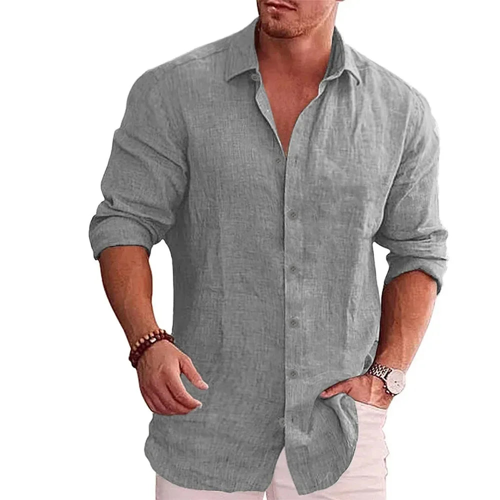 Chemise en lin homme Aurore Calme