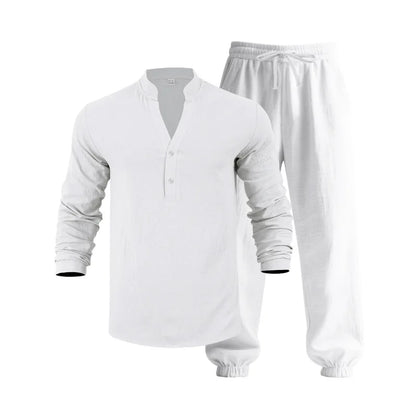 Ensemble en lin homme Blanc Éternel