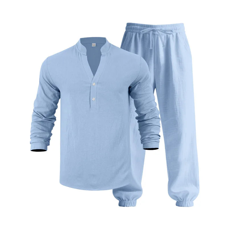 Ensemble en lin homme Blanc Éternel