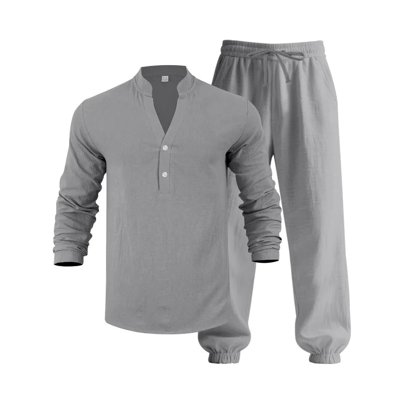 Ensemble en lin homme Blanc Éternel