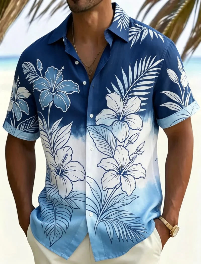 Chemise hawaïenne homme Fleur du Pacifique