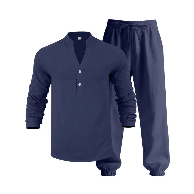 Ensemble en lin homme Blanc Éternel