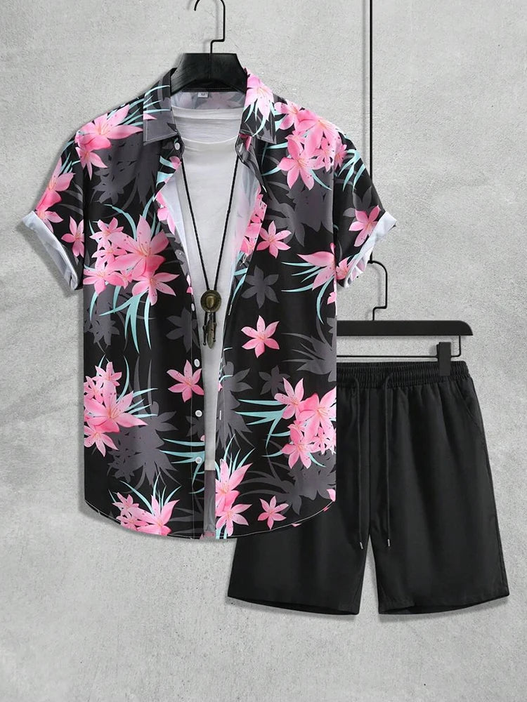 Ensemble hawaïen homme Fleur Douce