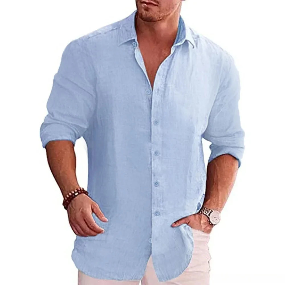 Chemise en lin homme Aurore Calme