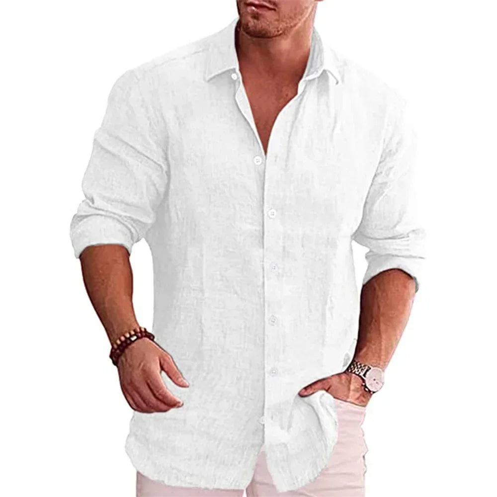 Chemise en lin homme Aurore Calme