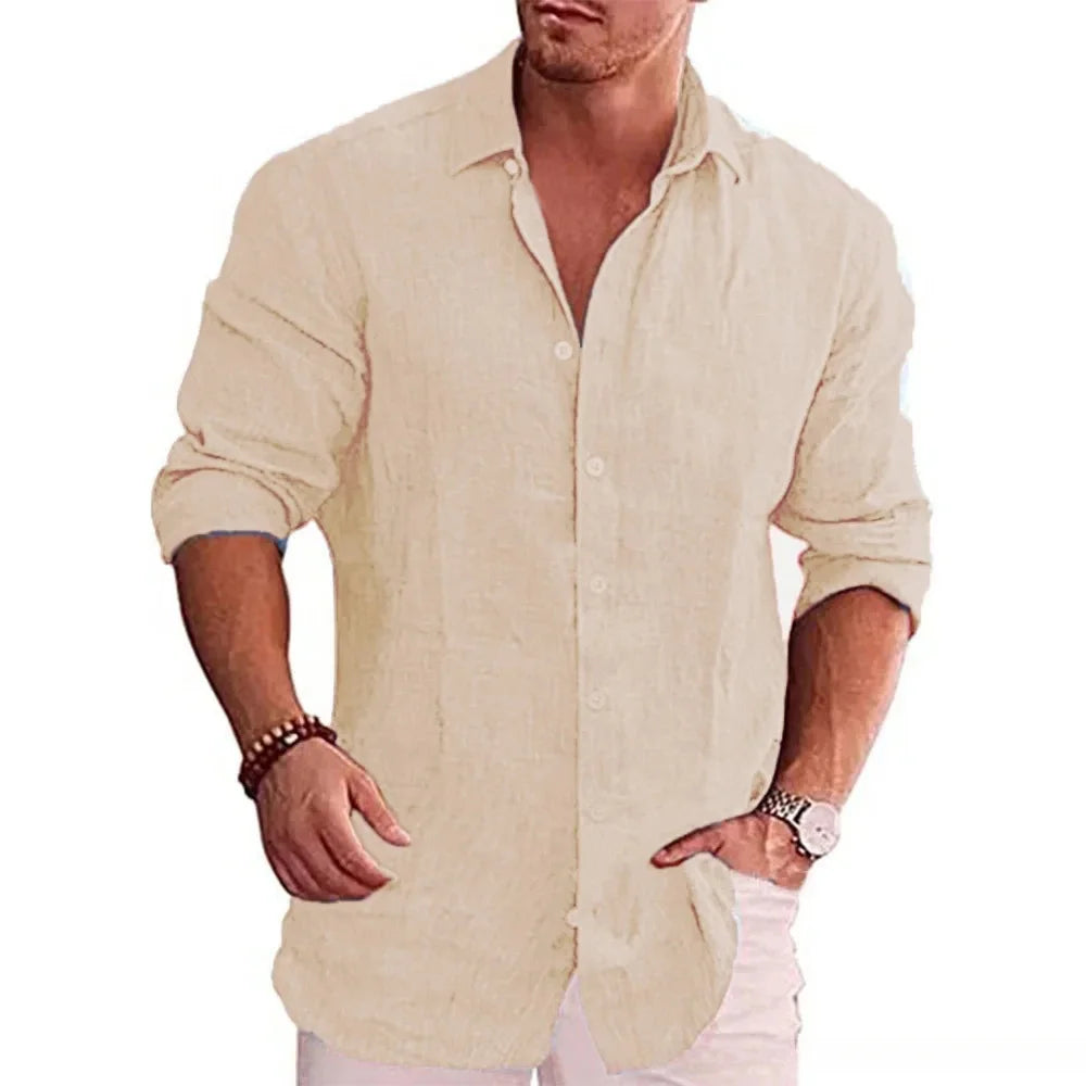 Chemise en lin homme Aurore Calme