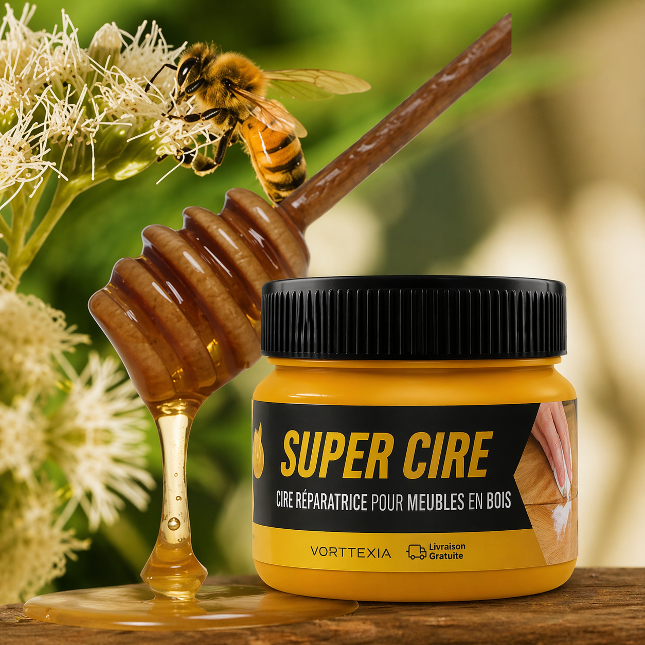 Super Cire Beewax- Cire Réparatrice pour Bois