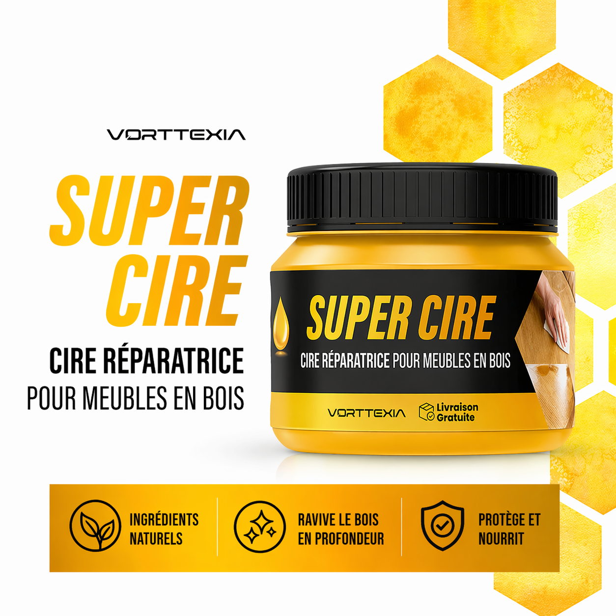 Super Cire Beewax- Cire Réparatrice pour Bois
